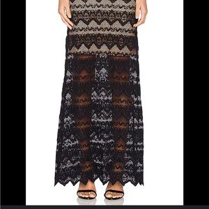 Nightcap Black Lace Maxi Skirt Size 2